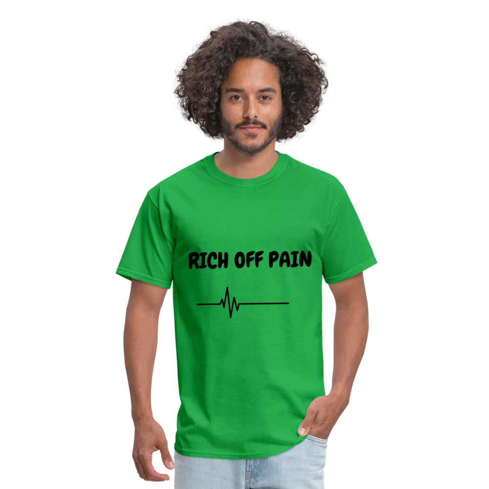 Rich Off Pain Unisex T-Shirt - bright green