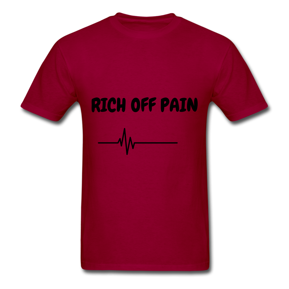 Rich Off Pain Unisex T-Shirt - dark red