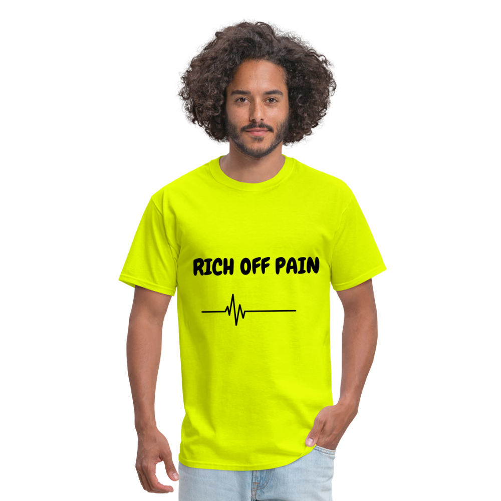 Rich Off Pain Unisex T-Shirt - safety green
