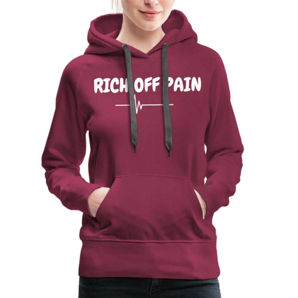 RICH OFF PAIN (WHITE LETTERING) - burgundy