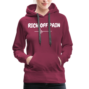 RICH OFF PAIN (WHITE LETTERING) - burgundy