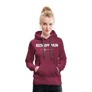 RICH OFF PAIN (WHITE LETTERING) - burgundy