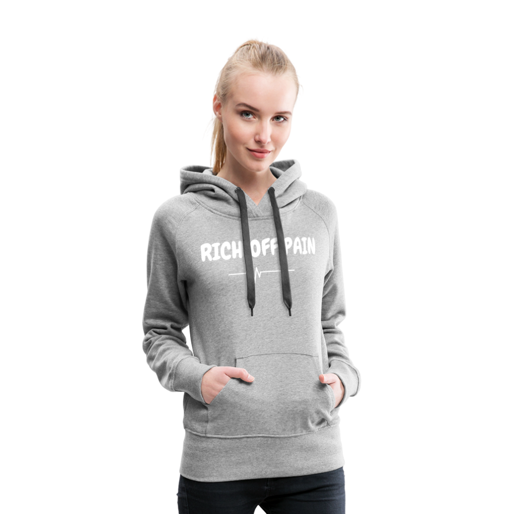 RICH OFF PAIN (WHITE LETTERING) - heather grey