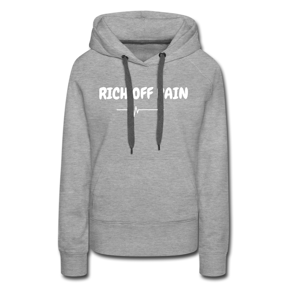 RICH OFF PAIN (WHITE LETTERING) - heather grey