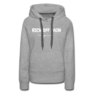 RICH OFF PAIN (WHITE LETTERING) - heather grey