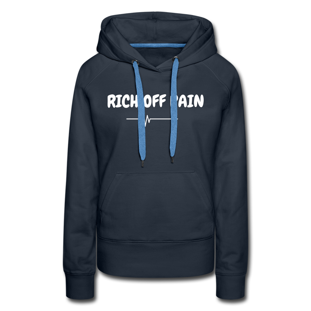 RICH OFF PAIN (WHITE LETTERING) - navy