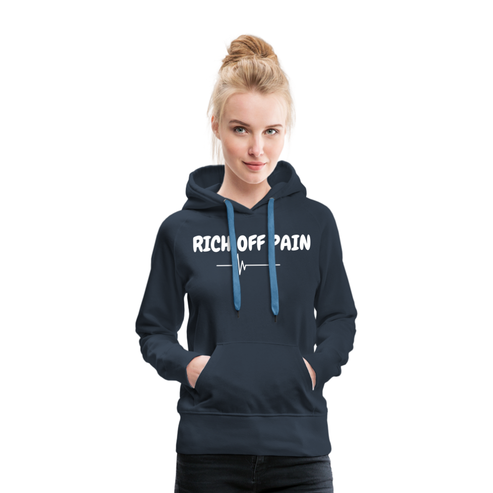 RICH OFF PAIN (WHITE LETTERING) - navy