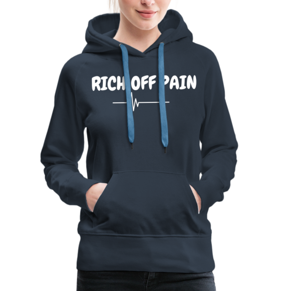 RICH OFF PAIN (WHITE LETTERING) - navy