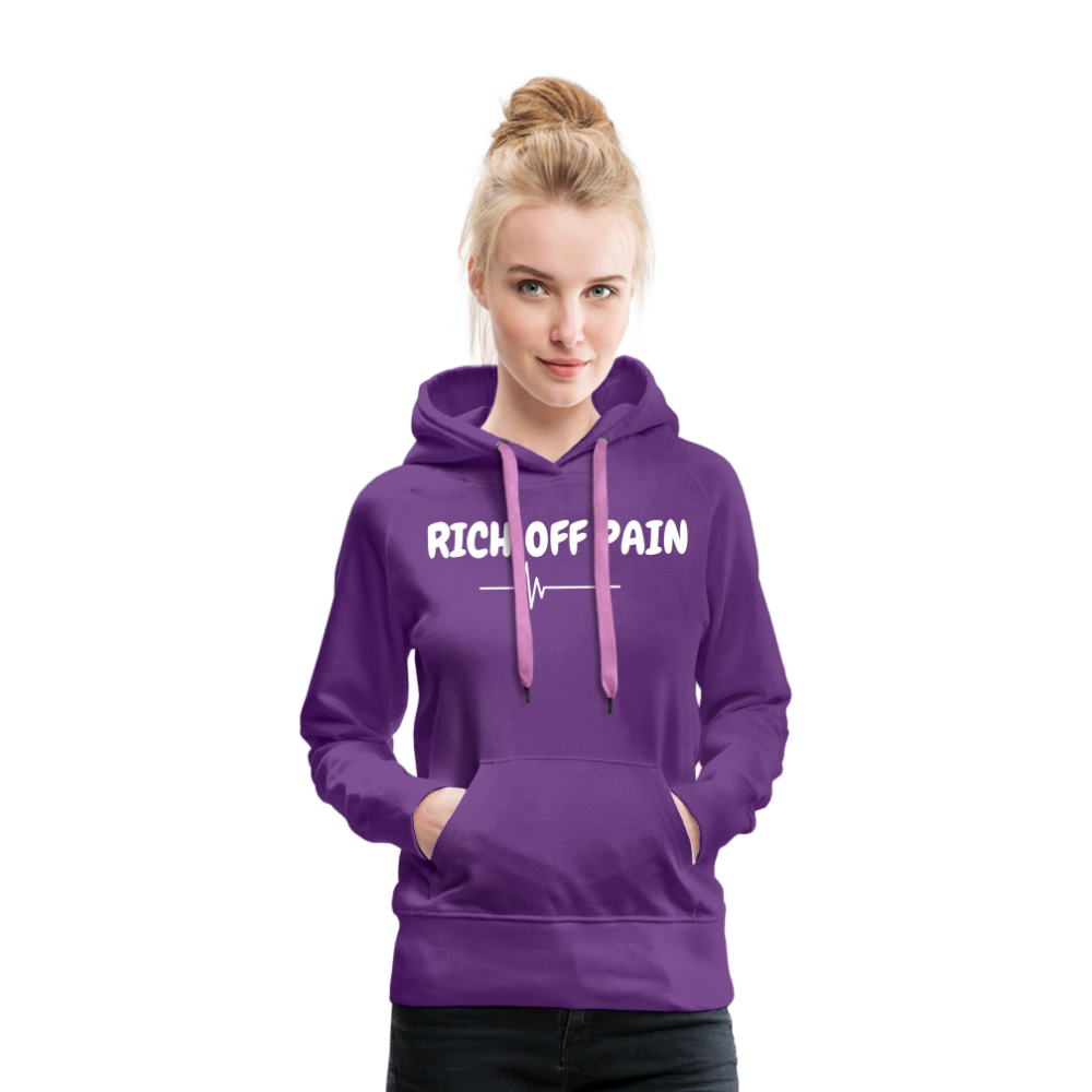 RICH OFF PAIN (WHITE LETTERING) - purple