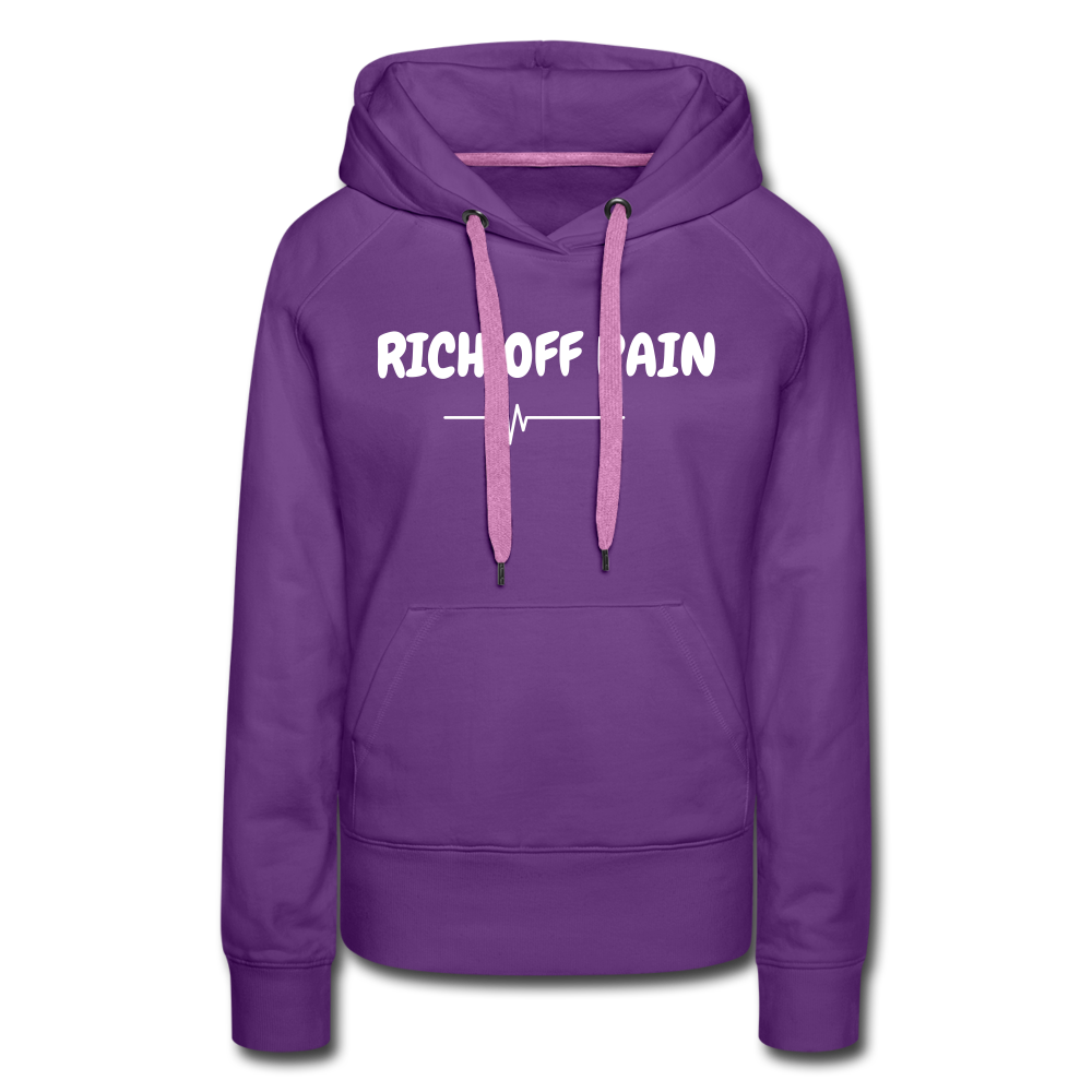 RICH OFF PAIN (WHITE LETTERING) - purple