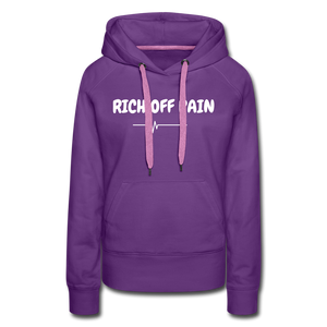 RICH OFF PAIN (WHITE LETTERING) - purple