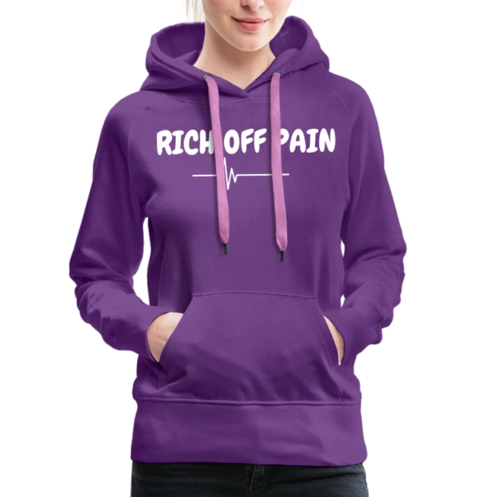 RICH OFF PAIN (WHITE LETTERING) - purple