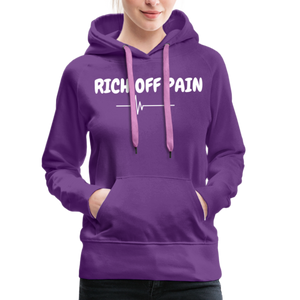 RICH OFF PAIN (WHITE LETTERING) - purple