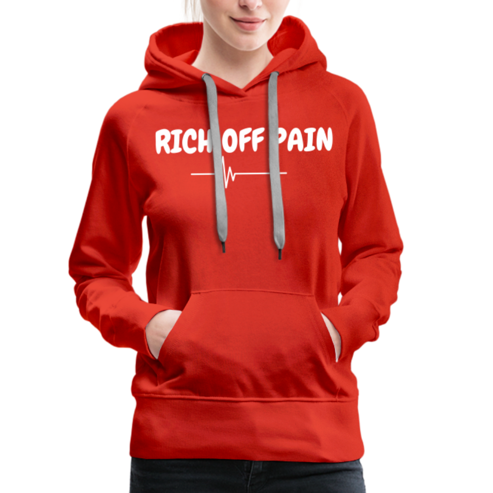 RICH OFF PAIN (WHITE LETTERING) - red
