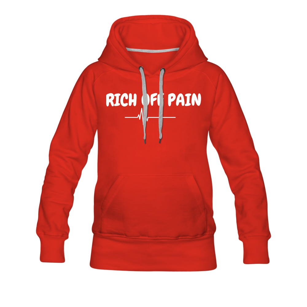 RICH OFF PAIN (WHITE LETTERING) - red