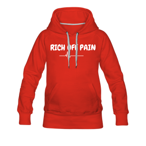 RICH OFF PAIN (WHITE LETTERING) - red