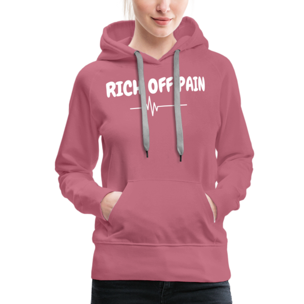 RICH OFF PAIN (WHITE LETTERING) - mauve