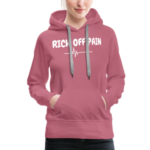 RICH OFF PAIN (WHITE LETTERING) - mauve
