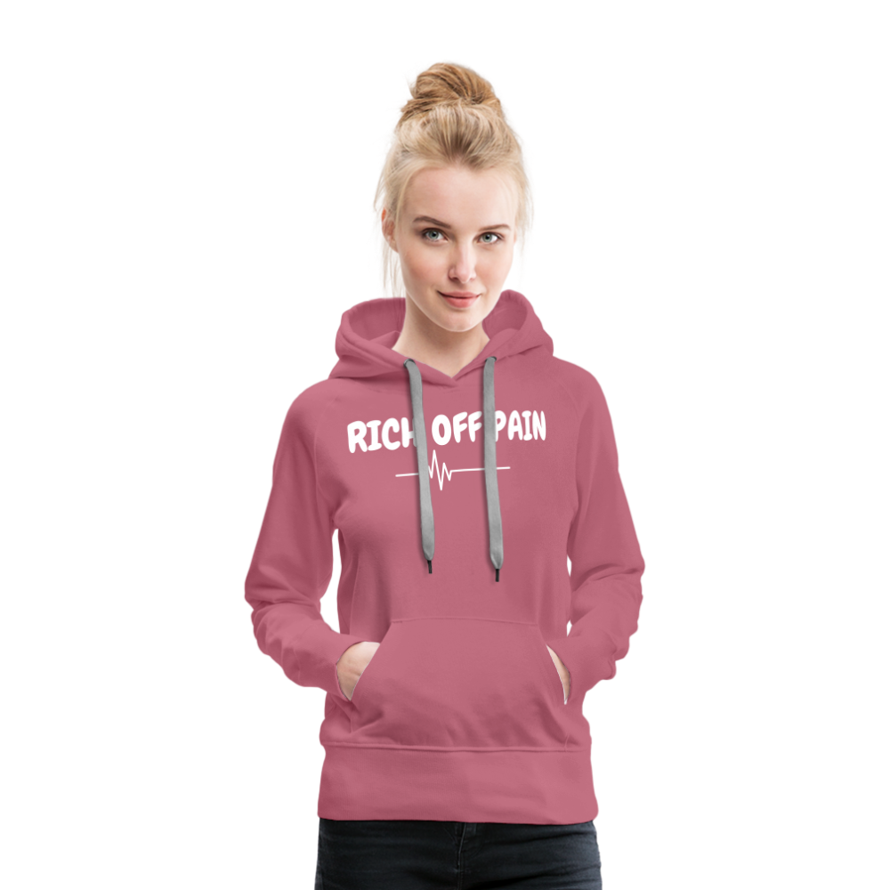 RICH OFF PAIN (WHITE LETTERING) - mauve