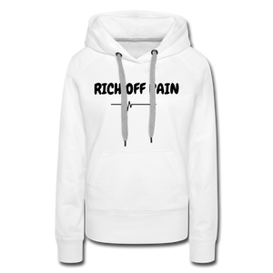 Rich OFF Pain Women's Hoodie - white