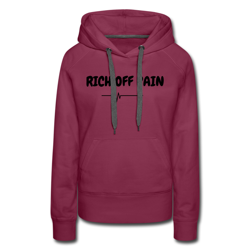 Rich OFF Pain Women's Hoodie - burgundy