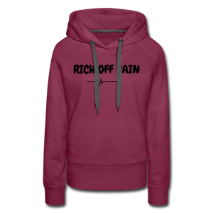 Rich OFF Pain Women's Hoodie - burgundy