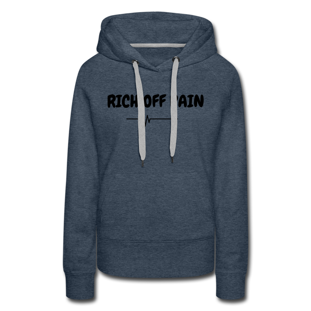 Rich OFF Pain Women's Hoodie - heather denim