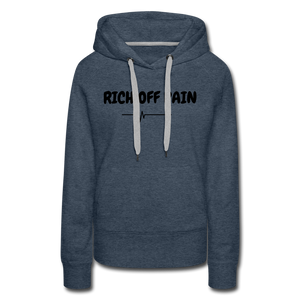 Rich OFF Pain Women's Hoodie - heather denim