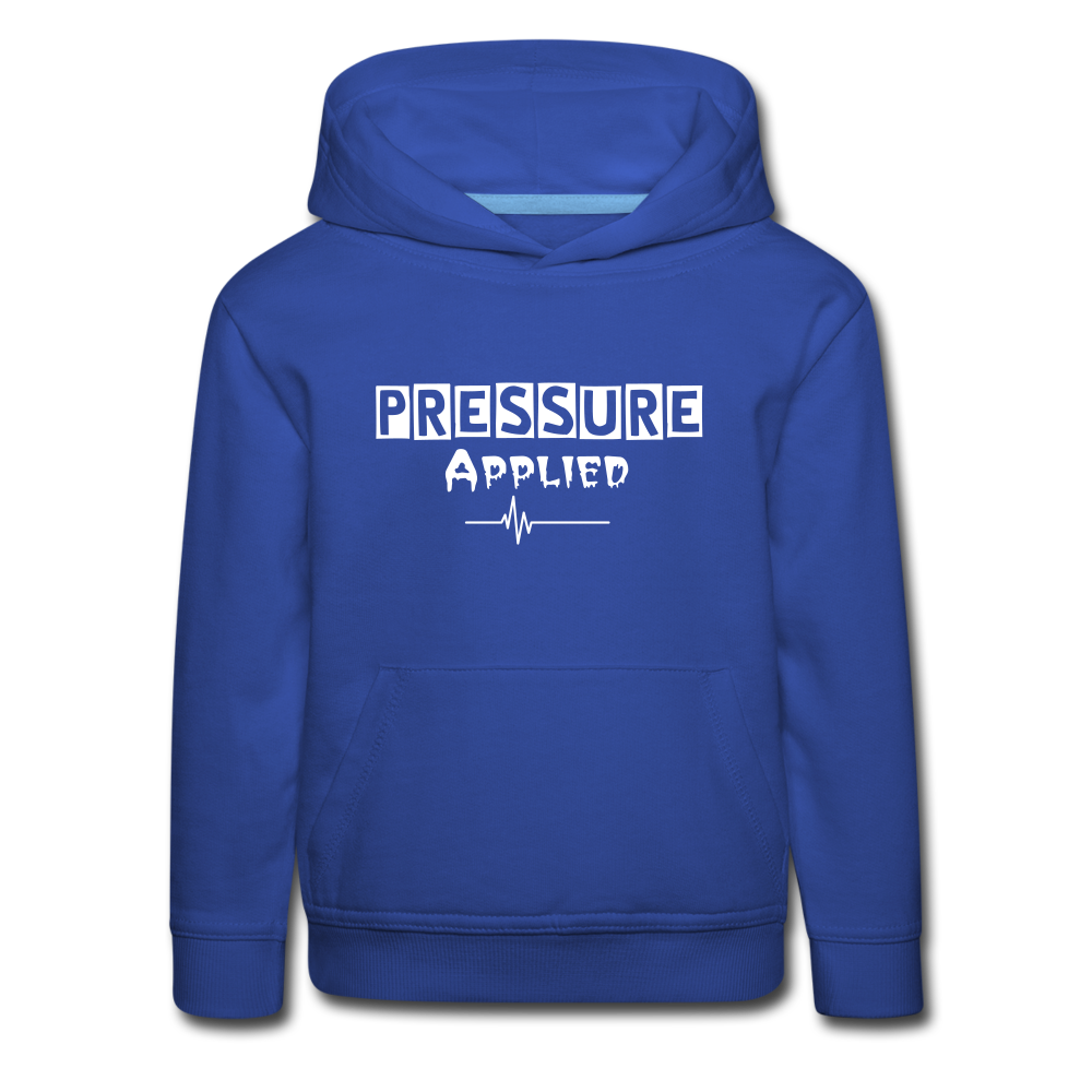 PRESSURE APPLIED - KIDS HOODIE - royal blue