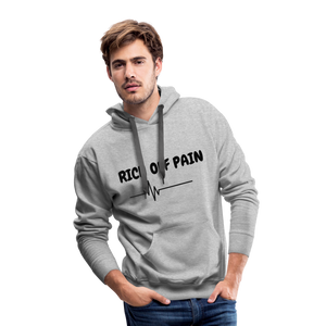 RICH OFF PAIN Men's Hoodie - heather grey