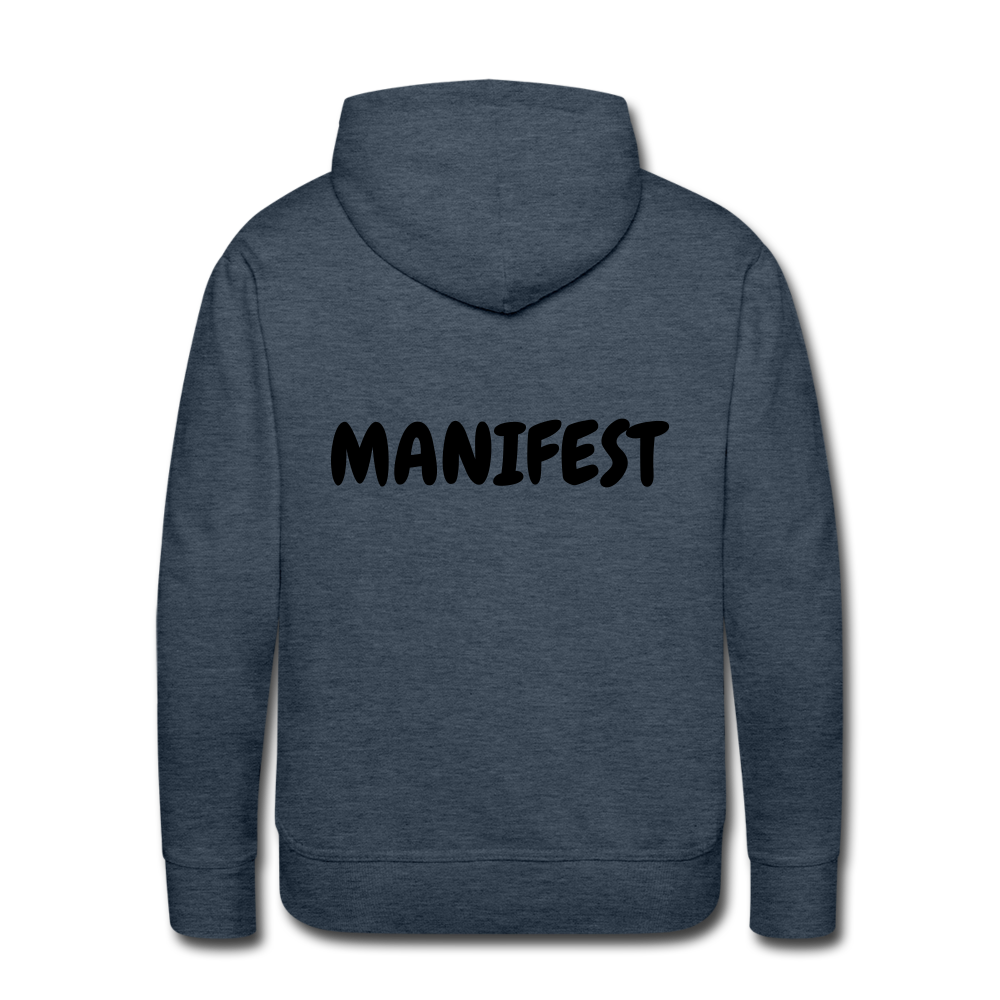 RICH OFF PAIN Men's Hoodie - heather denim