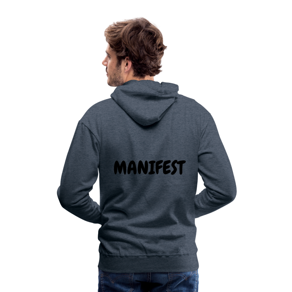 RICH OFF PAIN Men's Hoodie - heather denim