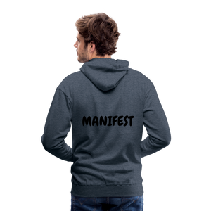 RICH OFF PAIN Men's Hoodie - heather denim