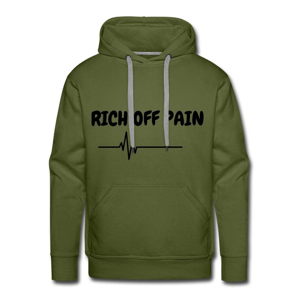 RICH OFF PAIN Men's Hoodie - olive green