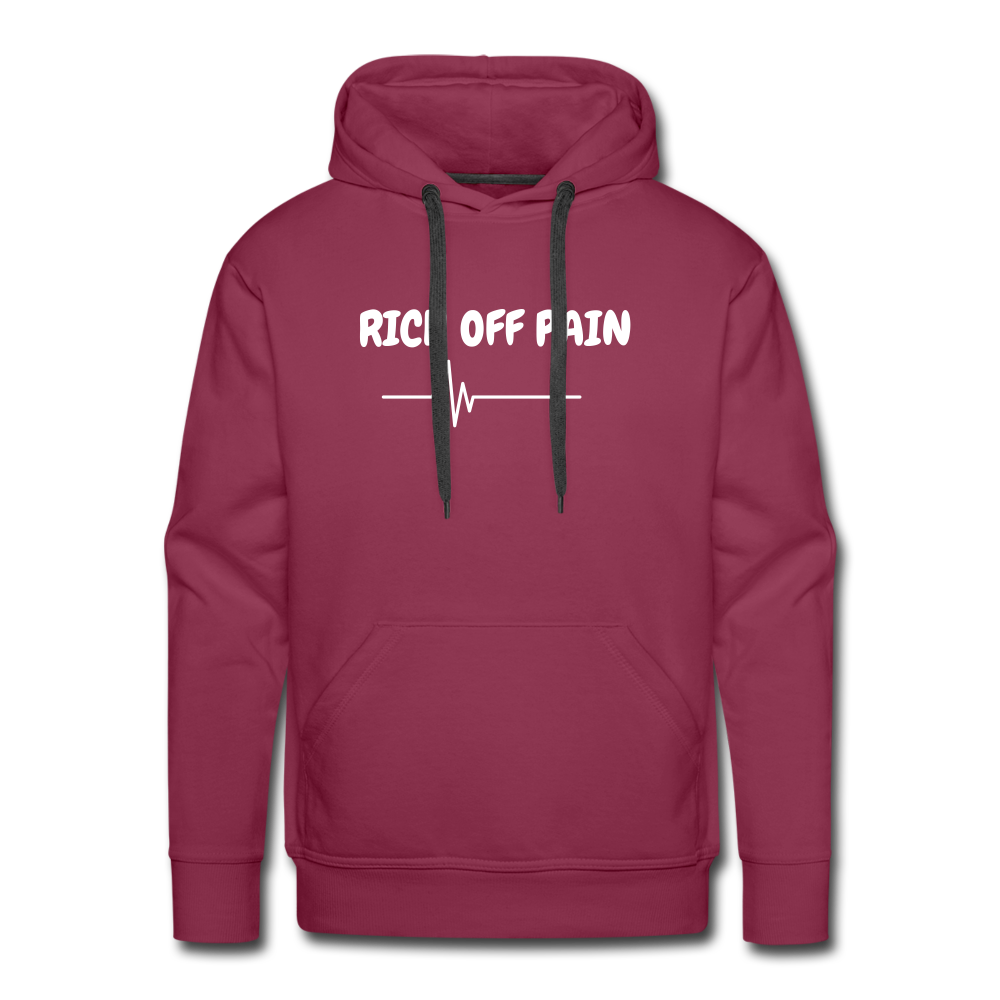 Men’s Hoodie (WHITE LETTERING) - burgundy