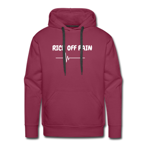 Men’s Hoodie (WHITE LETTERING) - burgundy