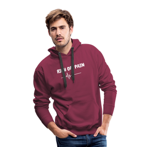 Men’s Hoodie (WHITE LETTERING) - burgundy