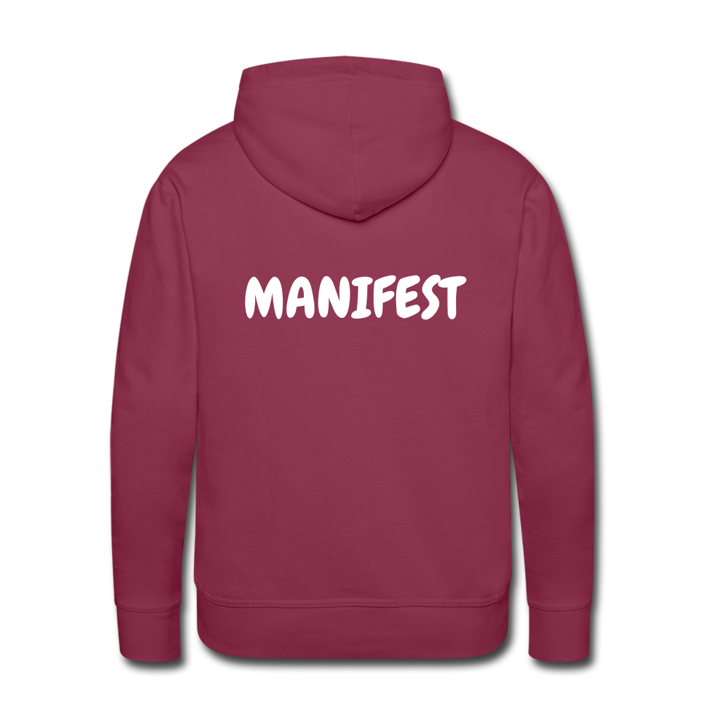 Men’s Hoodie (WHITE LETTERING) - burgundy