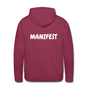Men’s Hoodie (WHITE LETTERING) - burgundy