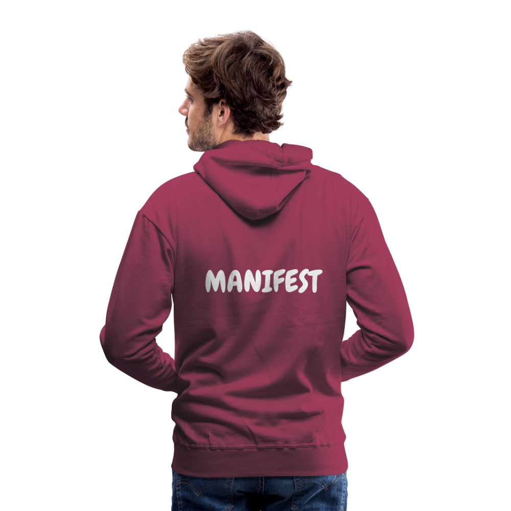 Men’s Hoodie (WHITE LETTERING) - burgundy