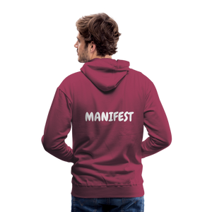 Men’s Hoodie (WHITE LETTERING) - burgundy