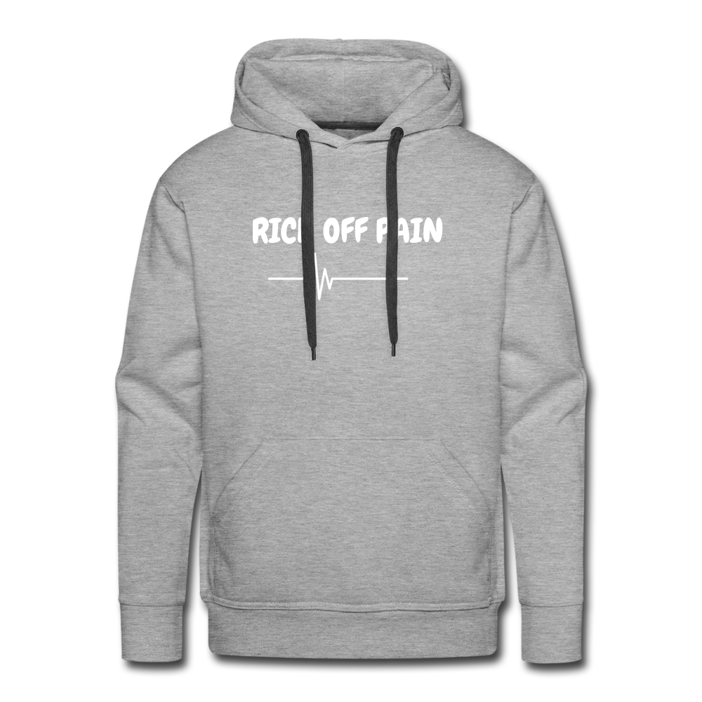 Men’s Hoodie (WHITE LETTERING) - heather grey