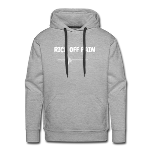 Men’s Hoodie (WHITE LETTERING) - heather grey