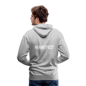 Men’s Hoodie (WHITE LETTERING) - heather grey