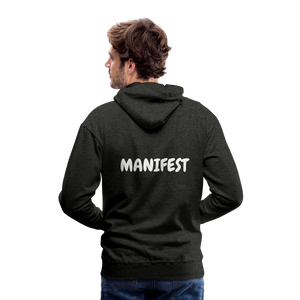 Men’s Hoodie (WHITE LETTERING) - charcoal grey