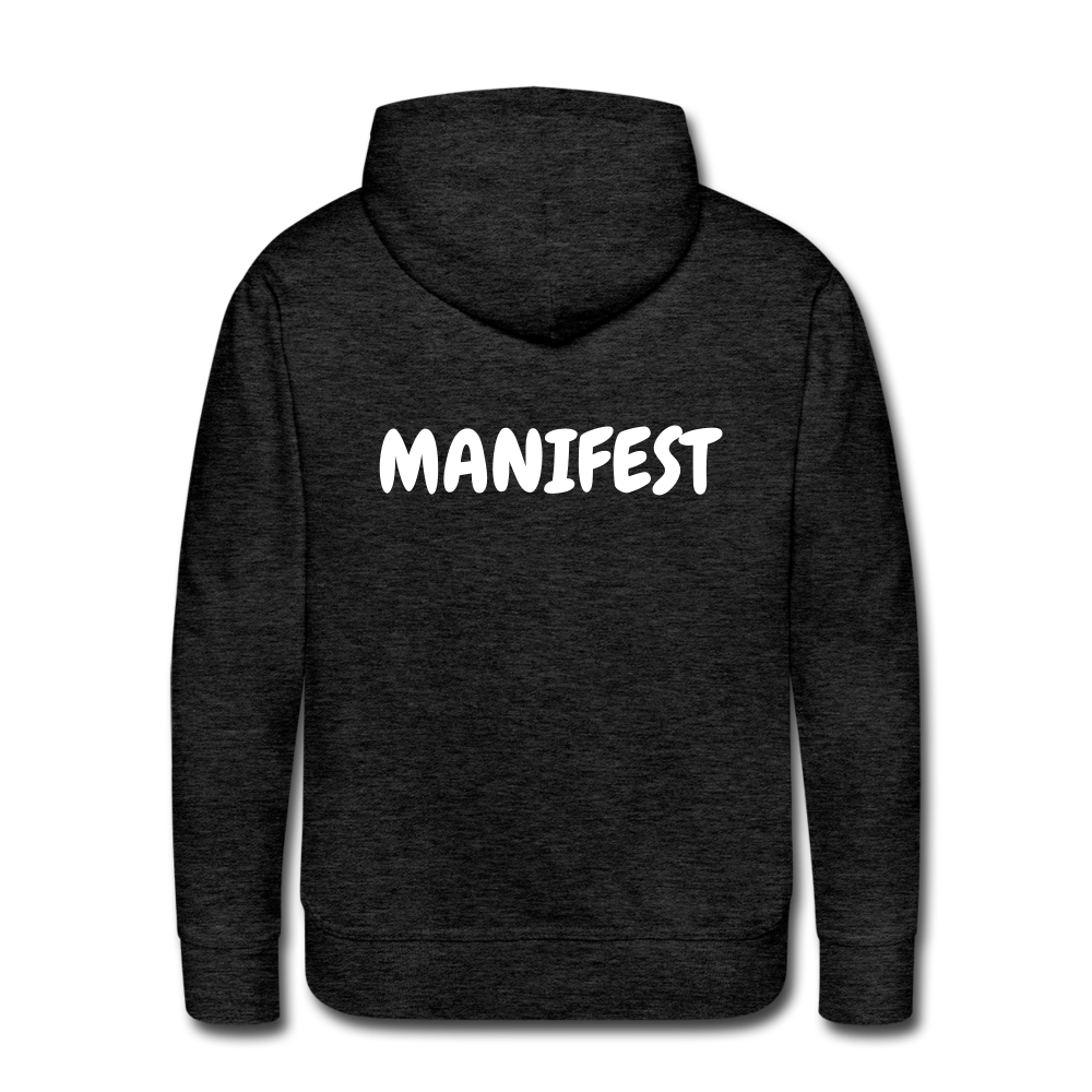Men’s Hoodie (WHITE LETTERING) - charcoal grey