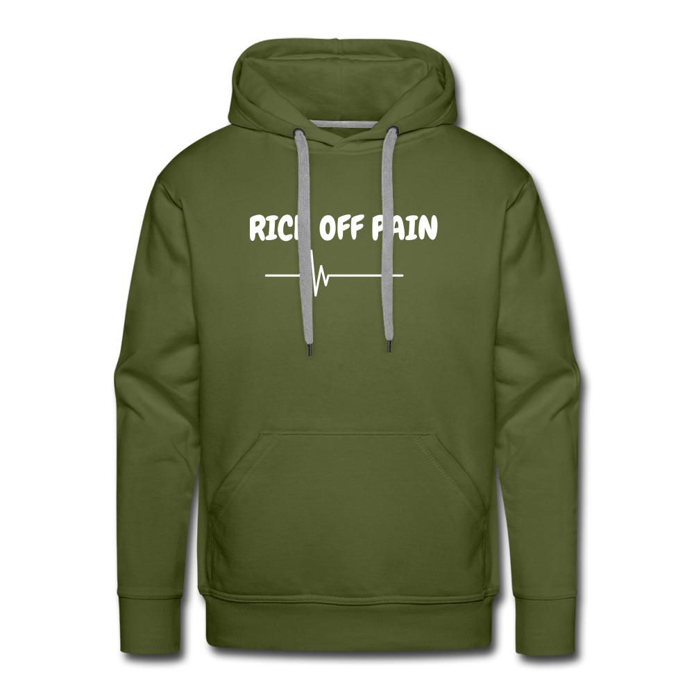 Men’s Hoodie (WHITE LETTERING) - olive green