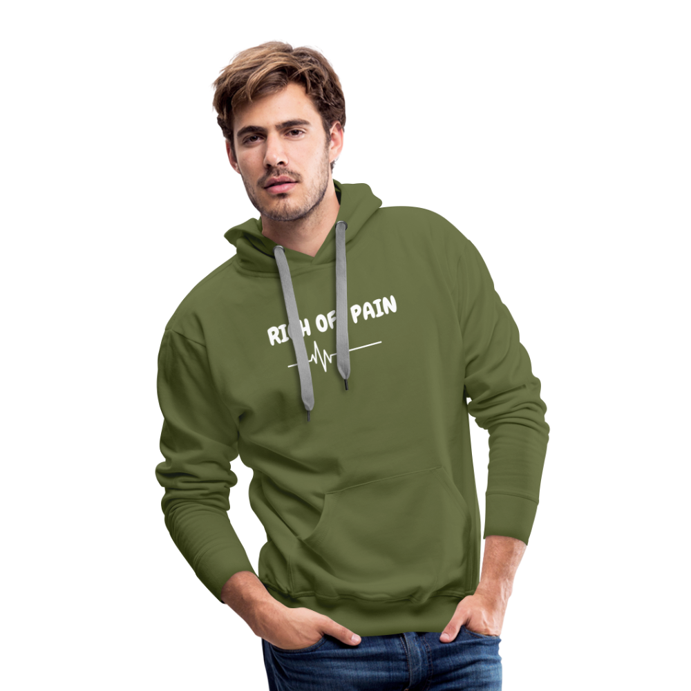 Men’s Hoodie (WHITE LETTERING) - olive green