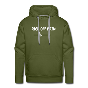 Men’s Hoodie (WHITE LETTERING) - olive green