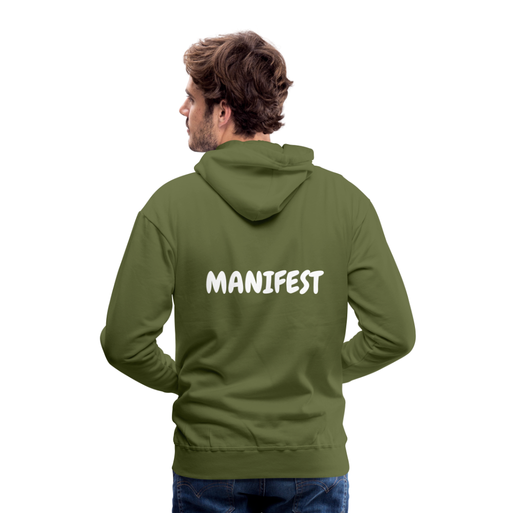 Men’s Hoodie (WHITE LETTERING) - olive green